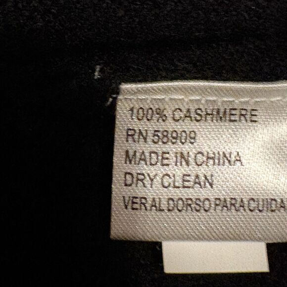 Alex Marie Sweater Womens Large Black Cashmere Tight Knit Turtleneck Pullover - Picture 10 of 11